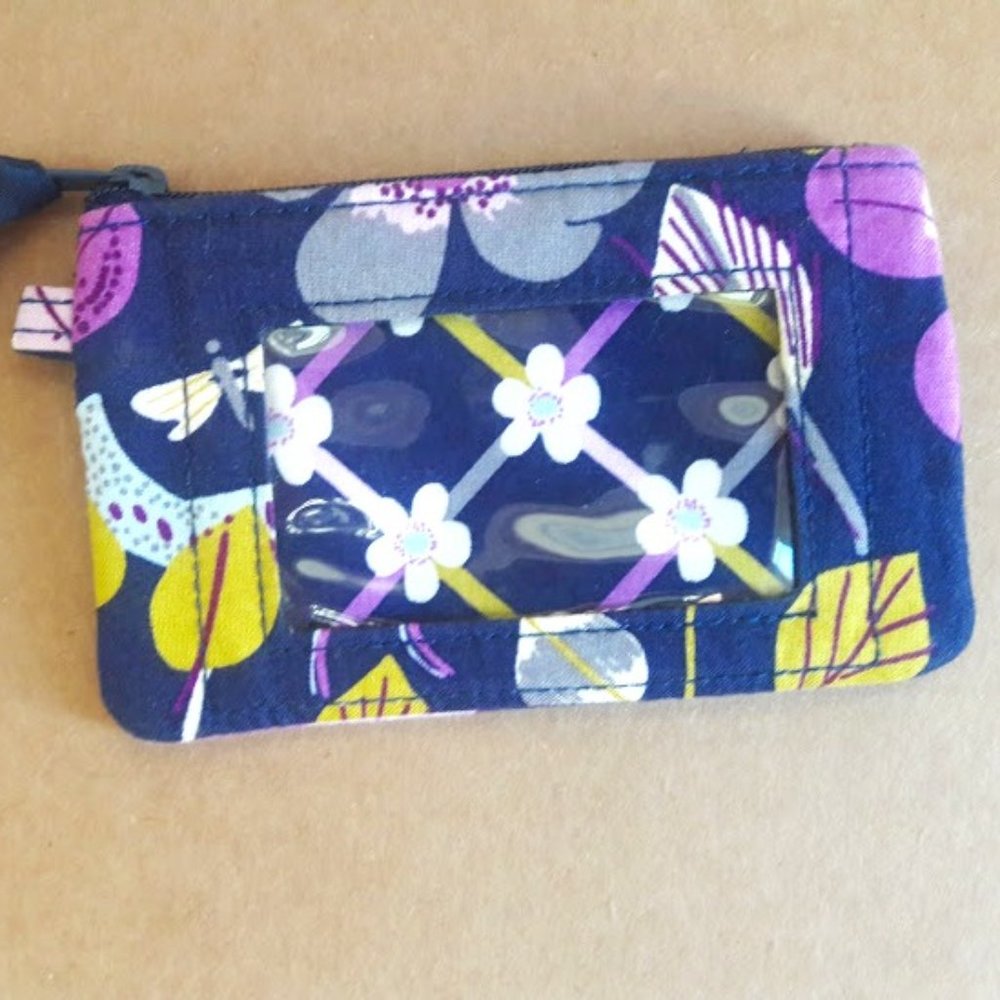 VERA BRADLEY FLORAL NIGHTINGALE ID POUCH